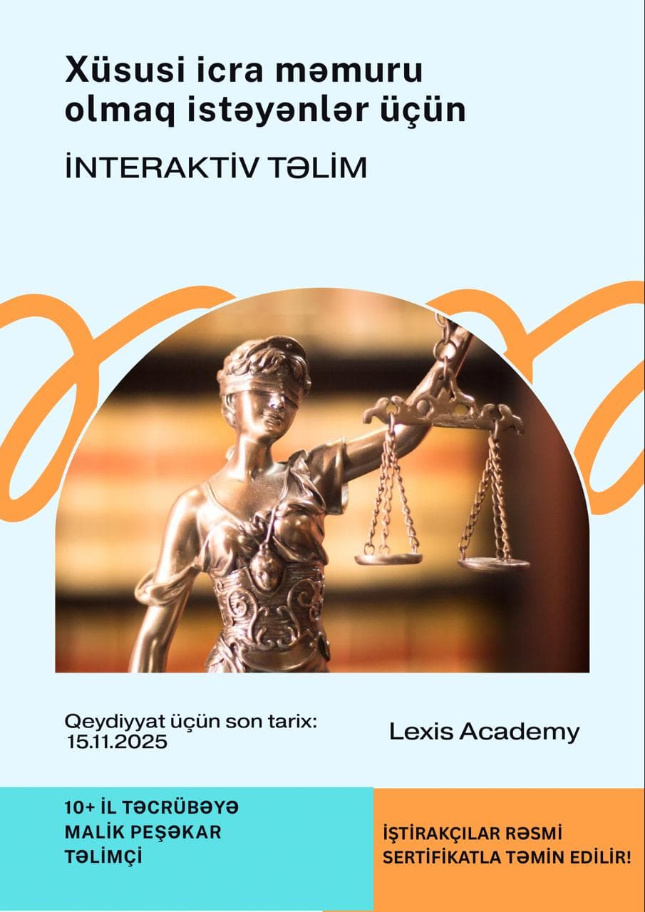 Şirkətimizin Akademiyası tərəfindən xüsusi icra məmurları haqqında təlim keçiriləcək